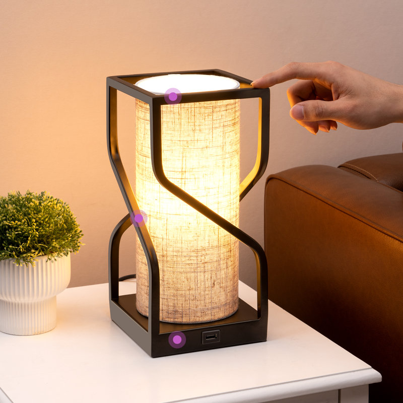 Wade Logan® Burdena Metal Touch Control Table Lamp with USB and
